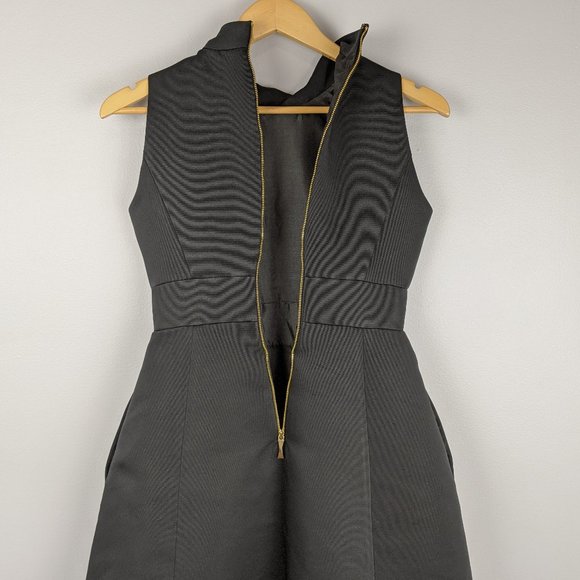 Kate Spade Black Bow Fit & Flare Dress w/ Pockets - Picture 8 of 9